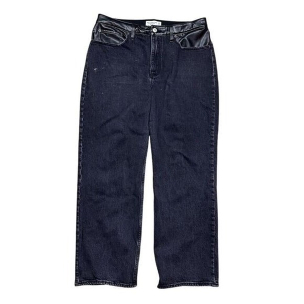 Abercrombie & Fitch Women's Black 90's Relaxed High‎ Rise Jeans Curve Size 14S